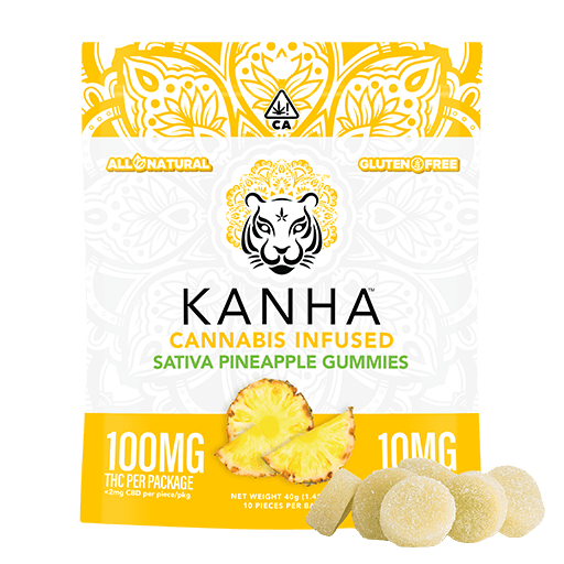 KANHA | Pineapple – Sativa Gummies – 100mg
