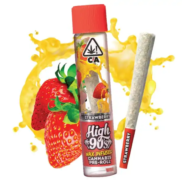 High 90s : Strawberry 1,200mg Pre-Roll 2 Hight 90S Strawberry