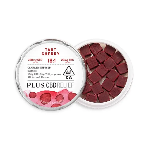 CBD Relief 18:1 Tart Cherry PLUS 1 Plus Gummies Cbd Relief