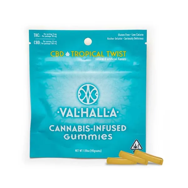 Tropical Twist CBD Gummies 1 Valhalla Gummies Tropical Twist
